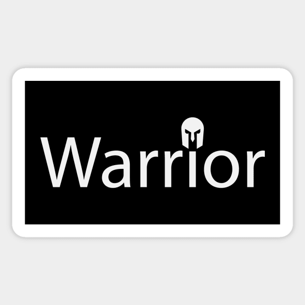 Warrior fun creative typography design Sticker by BL4CK&WH1TE 